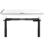 Artiss Standing Desk Motorised Electric Dual Motor White 120CM - Furniture > Office