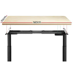Artiss Standing Desk Motorised Electric Dual Motor White Oak 140CM - Furniture > Office
