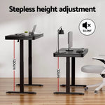 Artiss Standing Desk Motorised Electric Motor Drawer 120CM Black - Furniture > Office > Desks