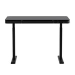 Artiss Standing Desk Motorised Electric Motor Drawer 120CM Black - Furniture > Office > Desks