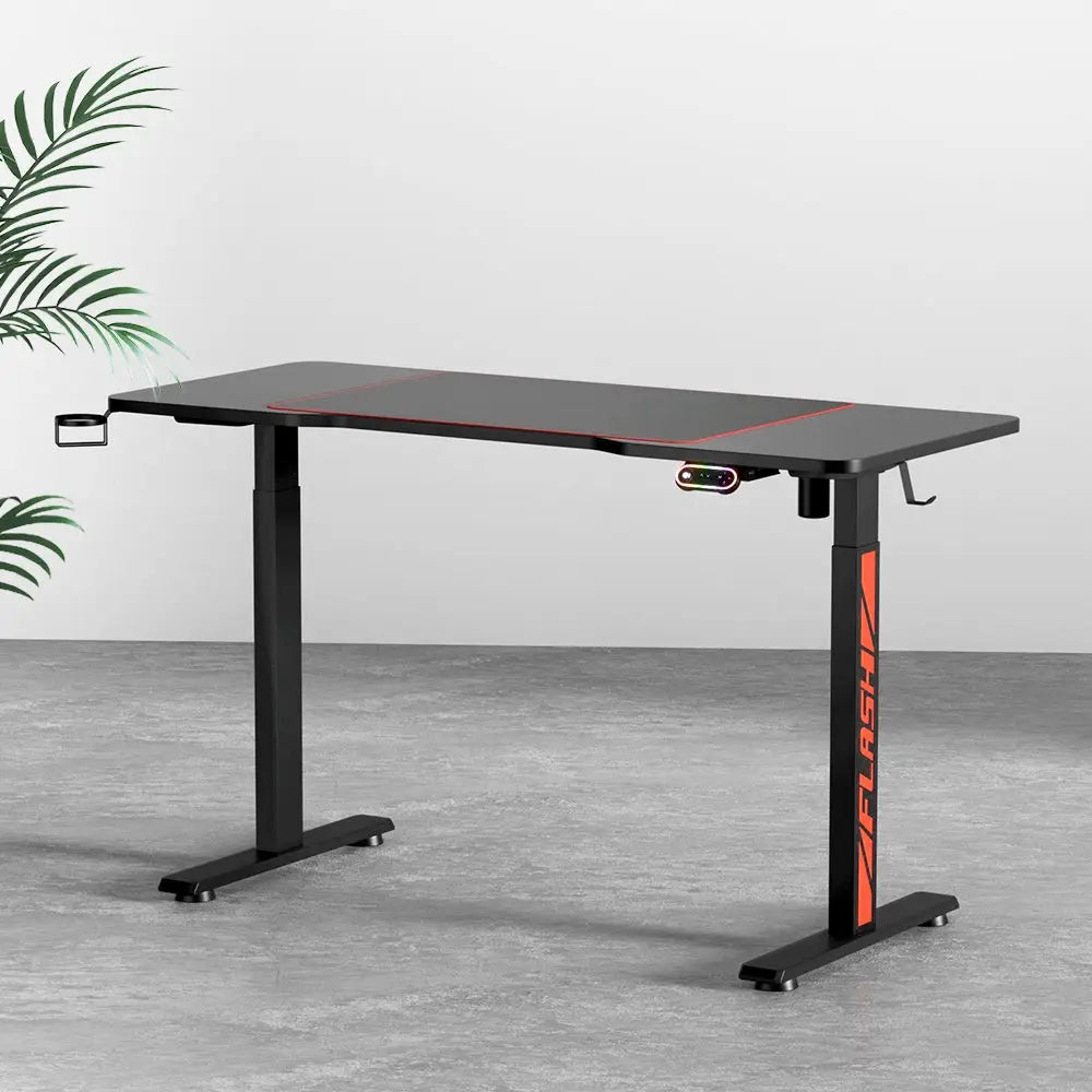 Artiss Standing Desk Motorised Gaming Desks Black 140CM - Furniture > Office