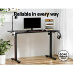 Artiss Standing Desk Motorised Gaming Desks Black 140CM - Furniture > Office