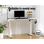 Artiss Standing Desk Motorised Gaming Desks White 140CM - Furniture > Office