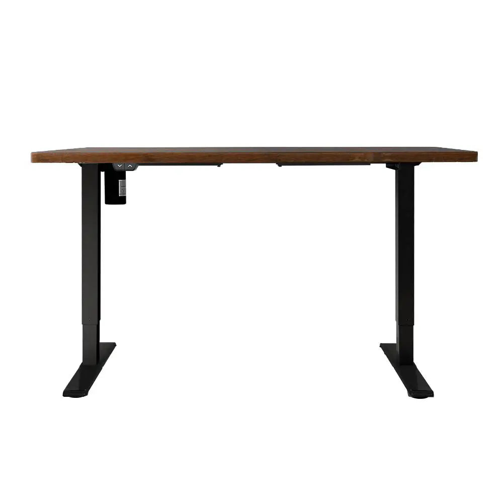 Artiss Standing Desk Motorised Rustic Brown 140CM - Furniture > Office