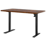 Artiss Standing Desk Motorised Rustic Brown 140CM - Furniture > Office