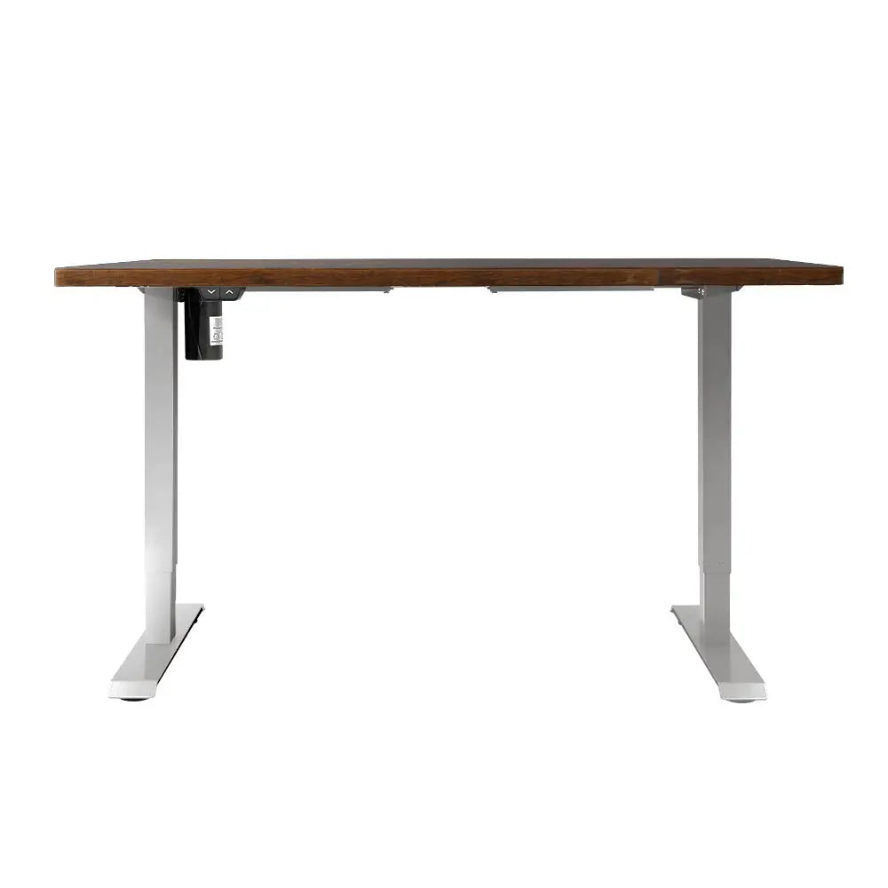 Artiss Standing Desk Motorised Sit Stand Desks Rustic Brown 120CM - Furniture > Office