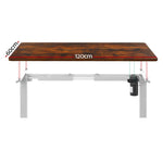 Artiss Standing Desk Motorised Sit Stand Desks Rustic Brown 120CM - Furniture > Office