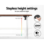 Artiss Standing Desk Motorised Sit Stand Desks Rustic Brown 140CM - Furniture > Office