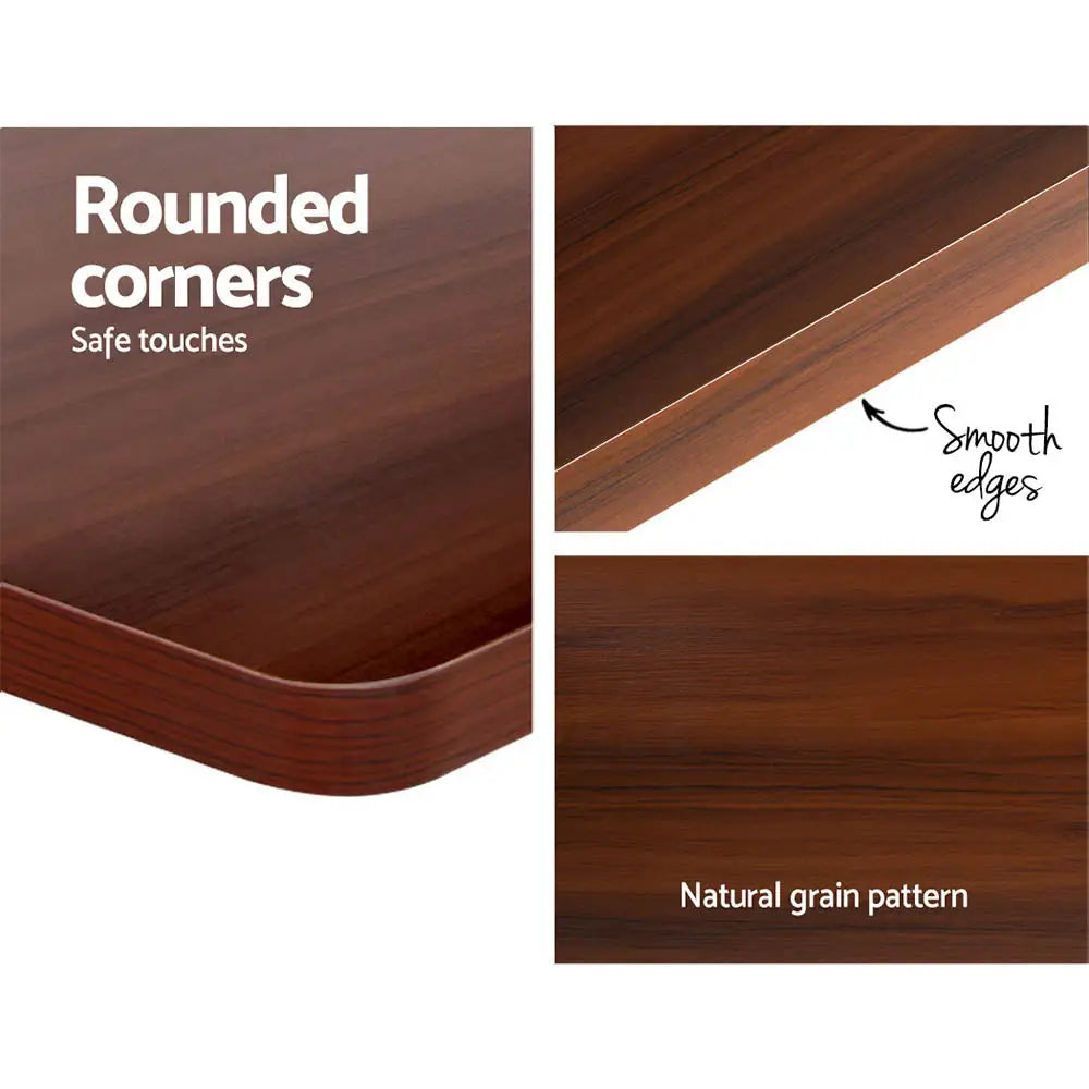 Artiss Standing Desk Motorised Sit Stand Desks Walnut 140CM - Furniture > Office