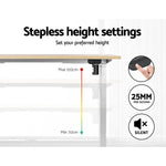 Artiss Standing Desk Motorised Sit Stand Desks White Oak 140CM - Furniture > Office