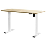 Artiss Standing Desk Motorised Sit Stand Desks White Oak 140CM - Furniture > Office