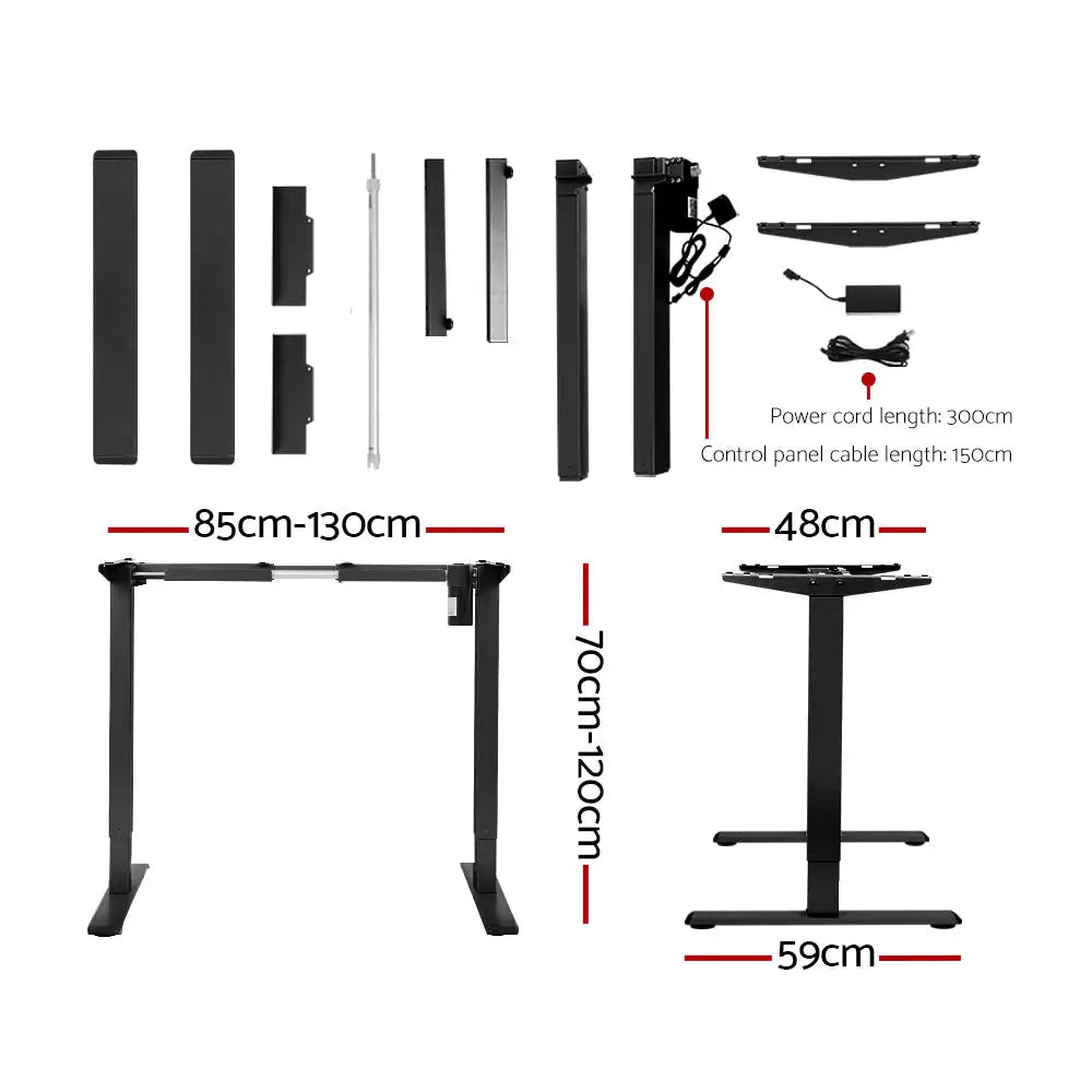 Artiss Standing Desk Motorised White 140CM - Furniture > Office