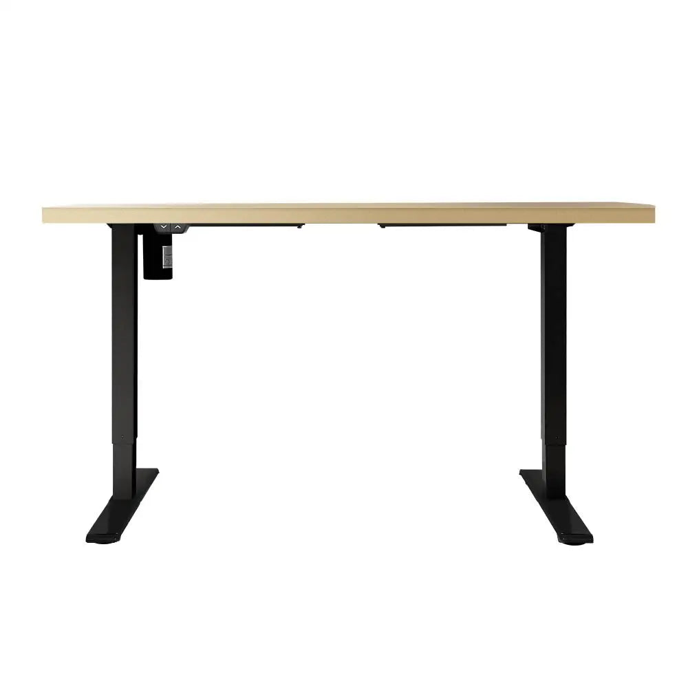 Artiss Standing Desk Motorised White Oak 120CM - Furniture > Office