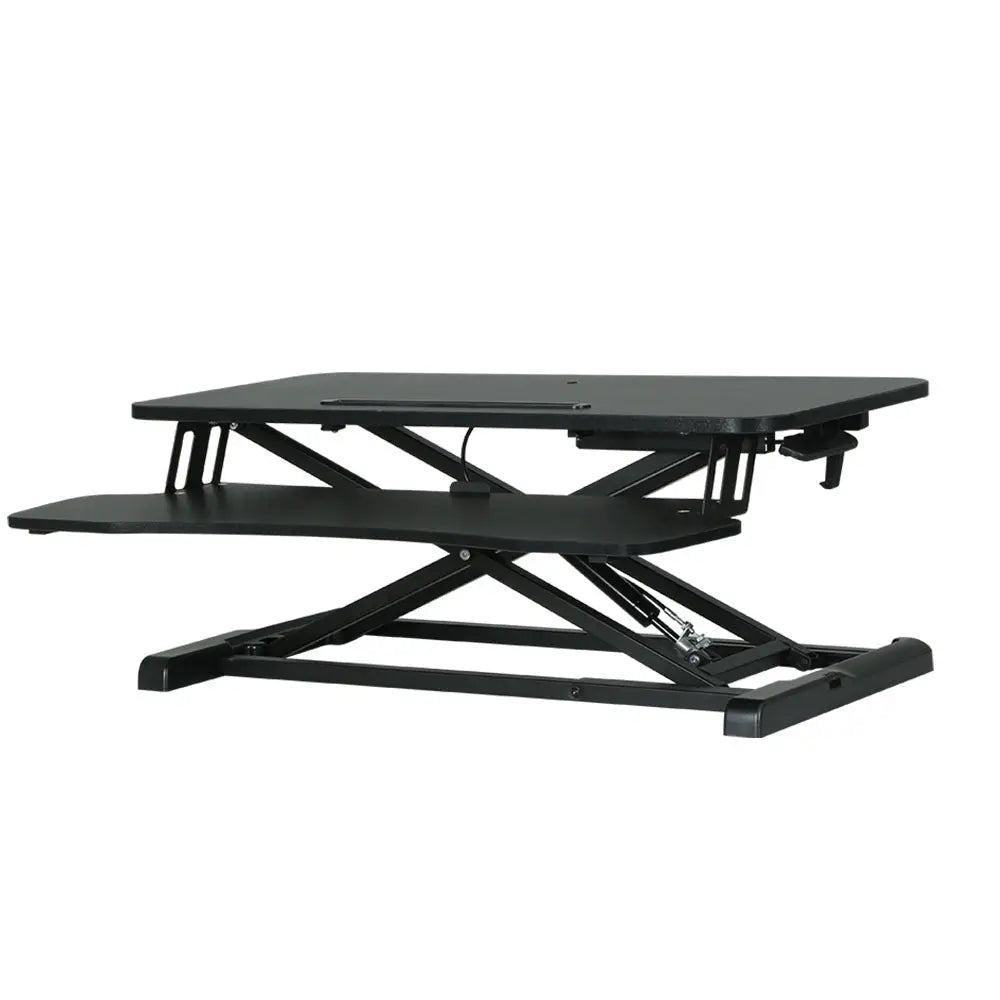 Artiss Standing Desk Riser Height Adjustable Black 80CM - Furniture > Office