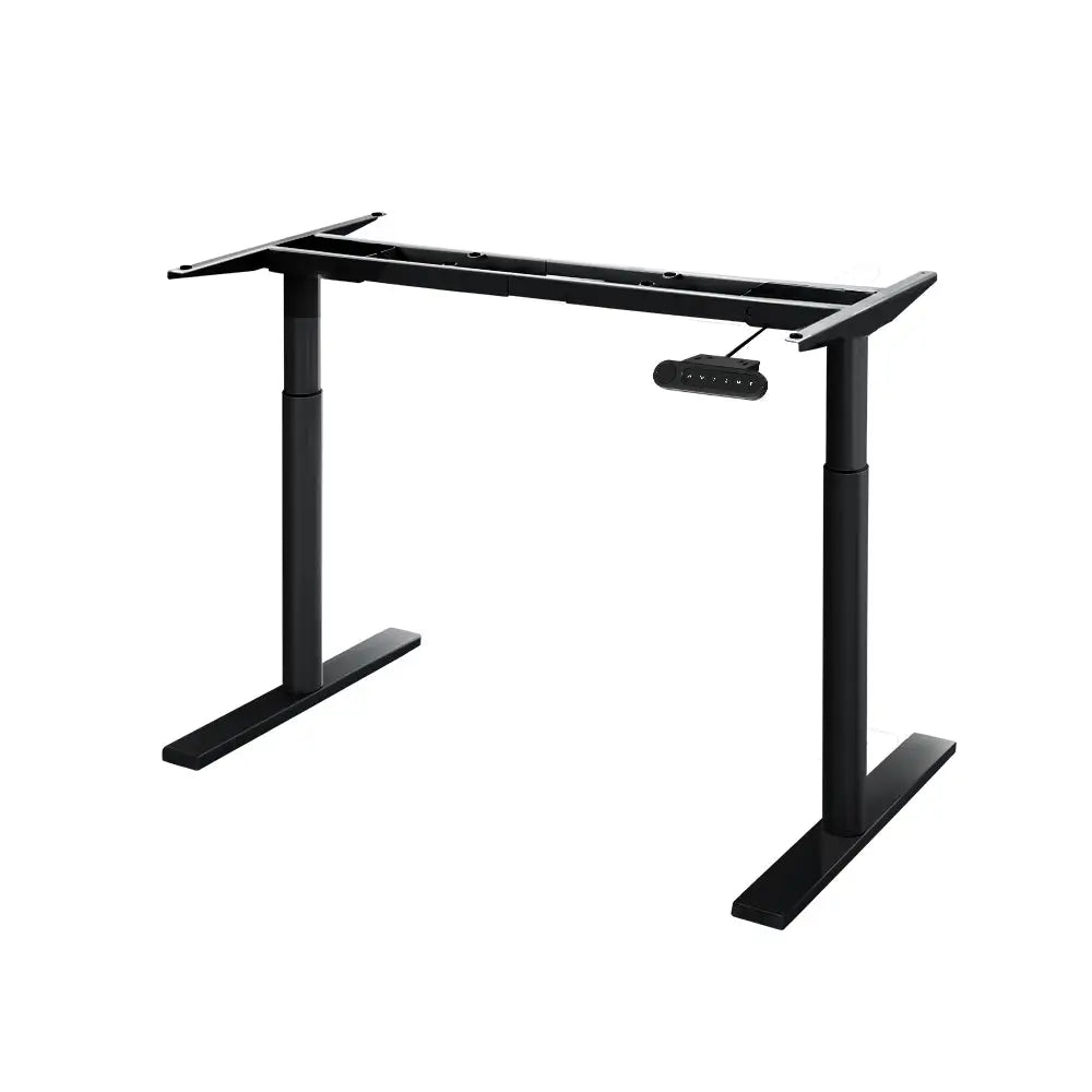 Artiss Standing Desk Sit Stand Motorised Adjustable Frame Only Dual Motor Black - Furniture > Office