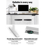 Artiss Standing Desk Sit Stand Motorised Adjustable Frame Only Dual Motor White - Furniture > Office
