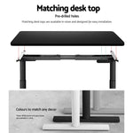 Artiss Standing Desk Sit Stand Motorised Adjustable Frame Only Dual Motor Black - Furniture > Office