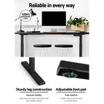Artiss Standing Desk Sit Stand Motorised Adjustable Frame Only Dual Motor Black - Furniture > Office