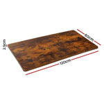 Artiss Standing Desk Top Rustic Brown 120CM - Furniture > Office