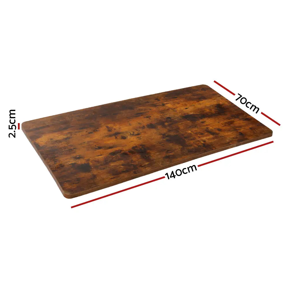 Artiss Standing Desk Top Rustic Brown 140CM - Furniture > Office