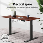 Artiss Standing Desk Top Walnut 140CM - Furniture > Office