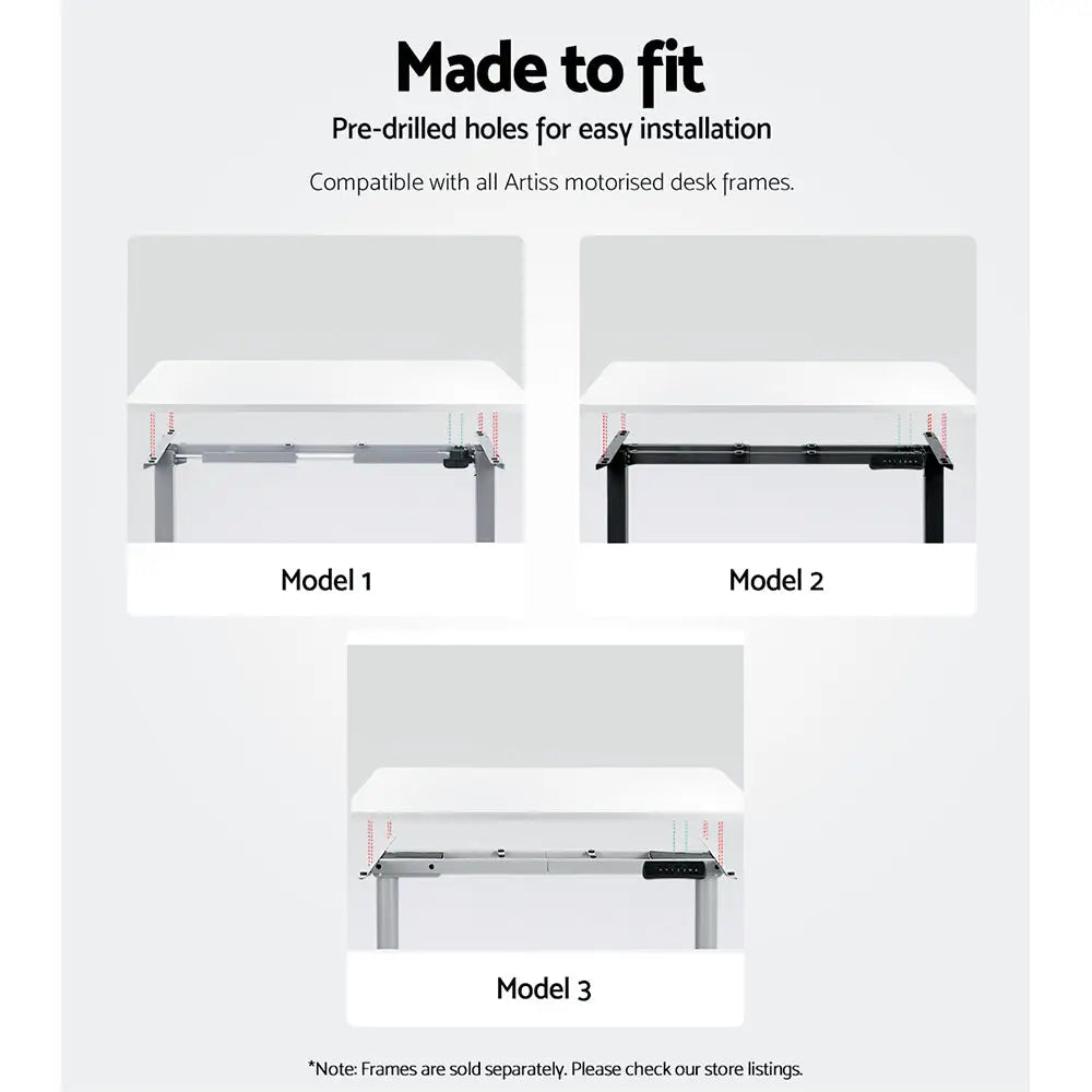 Artiss Standing Desk Top White 120CM - Furniture > Office