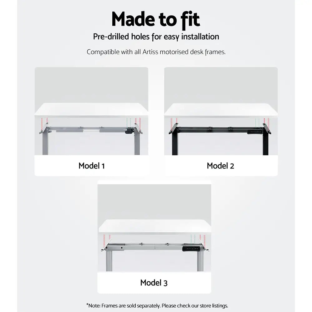 Artiss Standing Desk Top White 140CM - Furniture > Office