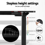 Artiss Standing Desks L-shape Motorised 160CM Black - Furniture > Office > Desks