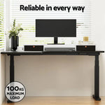Artiss Standing Desks L-shape Motorised 160CM Black - Furniture > Office > Desks