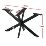 Artiss Starburst Table Legs Dining Table Legs DIY Metal Leg 120X68cm - Furniture > Living Room