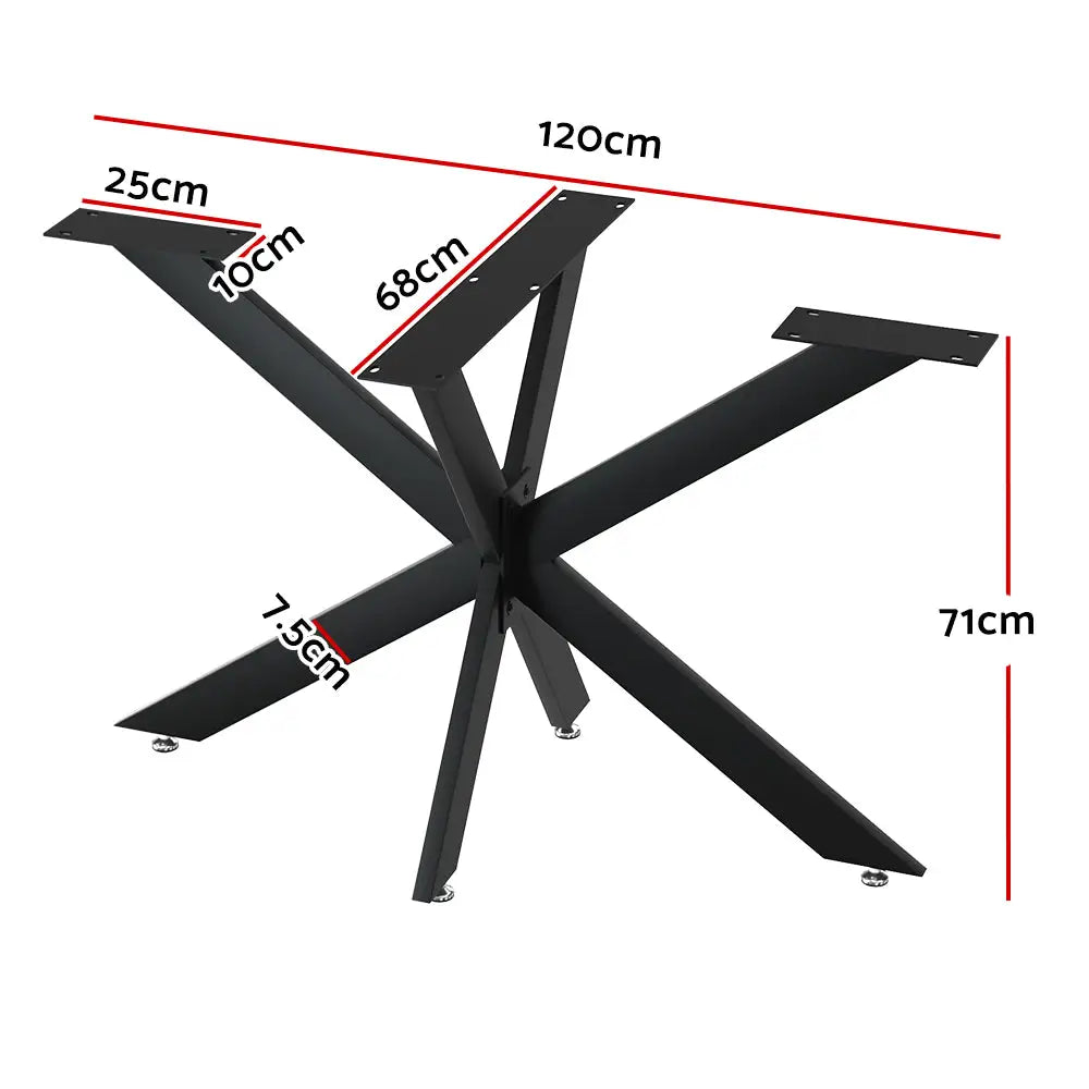 Artiss Starburst Table Legs Dining Table Legs DIY Metal Leg 120X68cm - Furniture > Living Room
