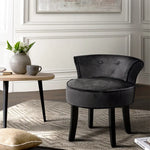 Artiss Stool Velvet Black Abella - Furniture > Dining