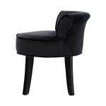 Artiss Stool Velvet Black Abella - Furniture > Dining