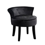 Artiss Stool Velvet Black Abella - Furniture > Dining