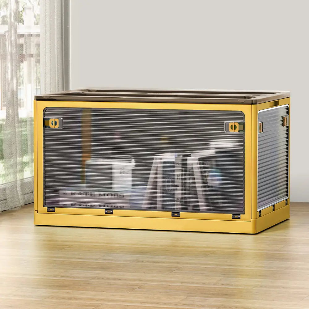 Artiss Storage Foldable Stackable Large 5 Sides Open Transparent 115L - Home & Garden > Storage