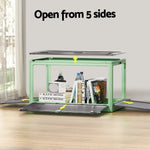 Artiss Storage Foldable Stackable Large 5 Sides Open Transparent 140L - Home & Garden > Storage