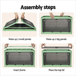 Artiss Storage Foldable Stackable Large 5 Sides Open Transparent 140L - Home & Garden > Storage