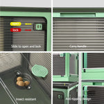 Artiss Storage Foldable Stackable Large 5 Sides Open Transparent 82L - Home & Garden > Storage