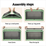 Artiss Storage Foldable Stackable Large 5 Sides Open Transparent 82L - Home & Garden > Storage