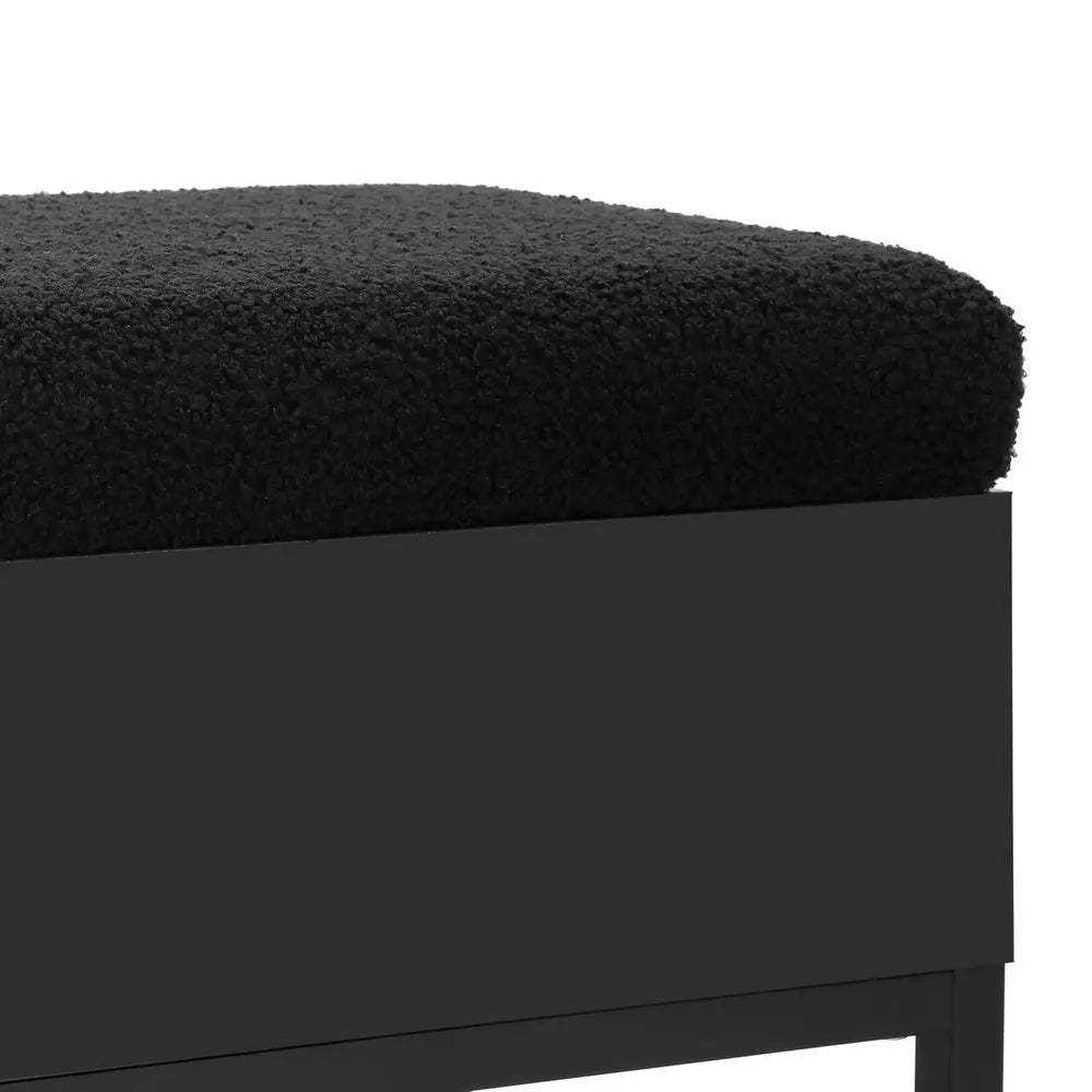 Artiss Storage Ottoman Blanket Box 110cm Boucle Shelf - Furniture > Living Room > Ottomans & Footstools