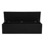 Artiss Storage Ottoman Blanket Box 140cm Leather Black - Home & Garden > Storage