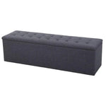 Artiss Storage Ottoman Blanket Box 140cm Linen Dark Grey - Home & Garden > Storage