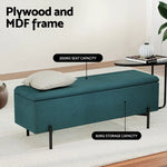 Artiss Storage Ottoman Blanket Box 140cm Velvet Green - Furniture > Living Room > Ottomans & Footstools