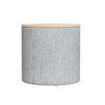 Artiss Storage Ottoman Blanket Box 40cm Linen Round Grey - Furniture > Living Room > Ottomans & Footstools