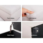 Artiss Storage Ottoman Blanket Box 97cm Linen Beige - Furniture > Bedroom