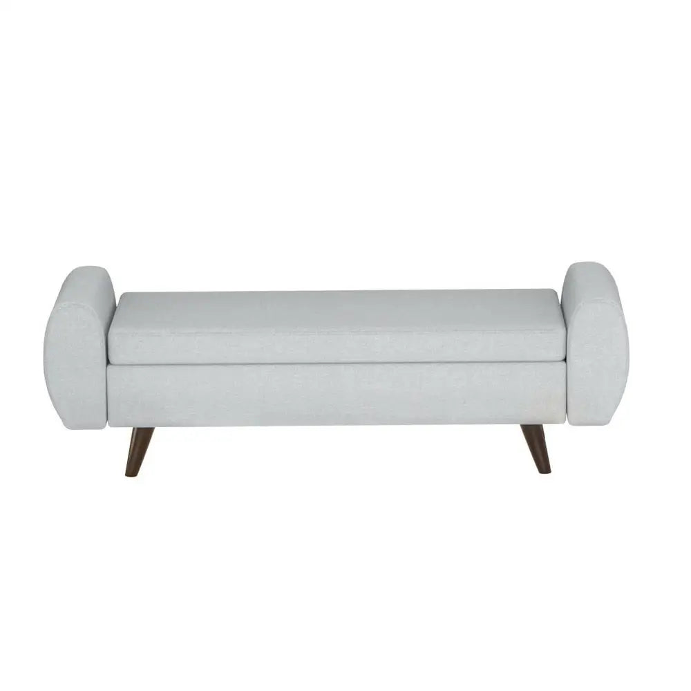 Artiss Storage Ottoman Blanket Box Armrest 140cm Grey - Furniture > Bar Stools & Chairs > Arm Chairs & Recliners