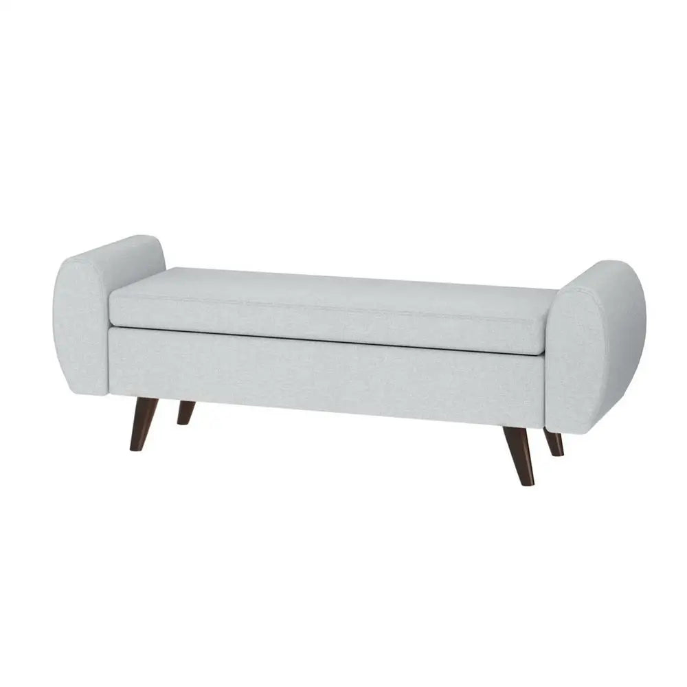 Artiss Storage Ottoman Blanket Box Armrest 140cm Grey - Furniture > Bar Stools & Chairs > Arm Chairs & Recliners