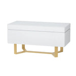 Artiss Storage Ottoman Blanket Box Criss-cross Linen White - Furniture > Living Room > Ottomans & Footstools