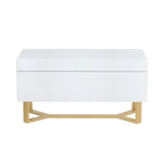 Artiss Storage Ottoman Blanket Box Criss-cross Linen White - Furniture > Living Room > Ottomans & Footstools