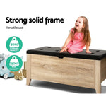 Artiss Storage Ottoman Blanket Box Leather Oak - Furniture > Living Room